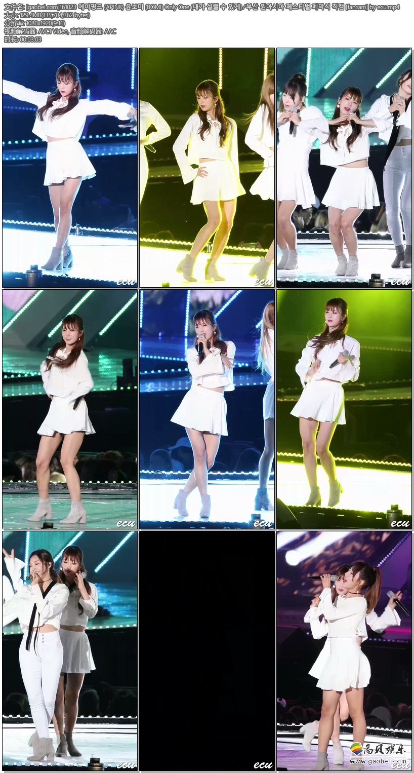 Apink饭拍秀 拍摄日期：161023【6合集 872 MB】