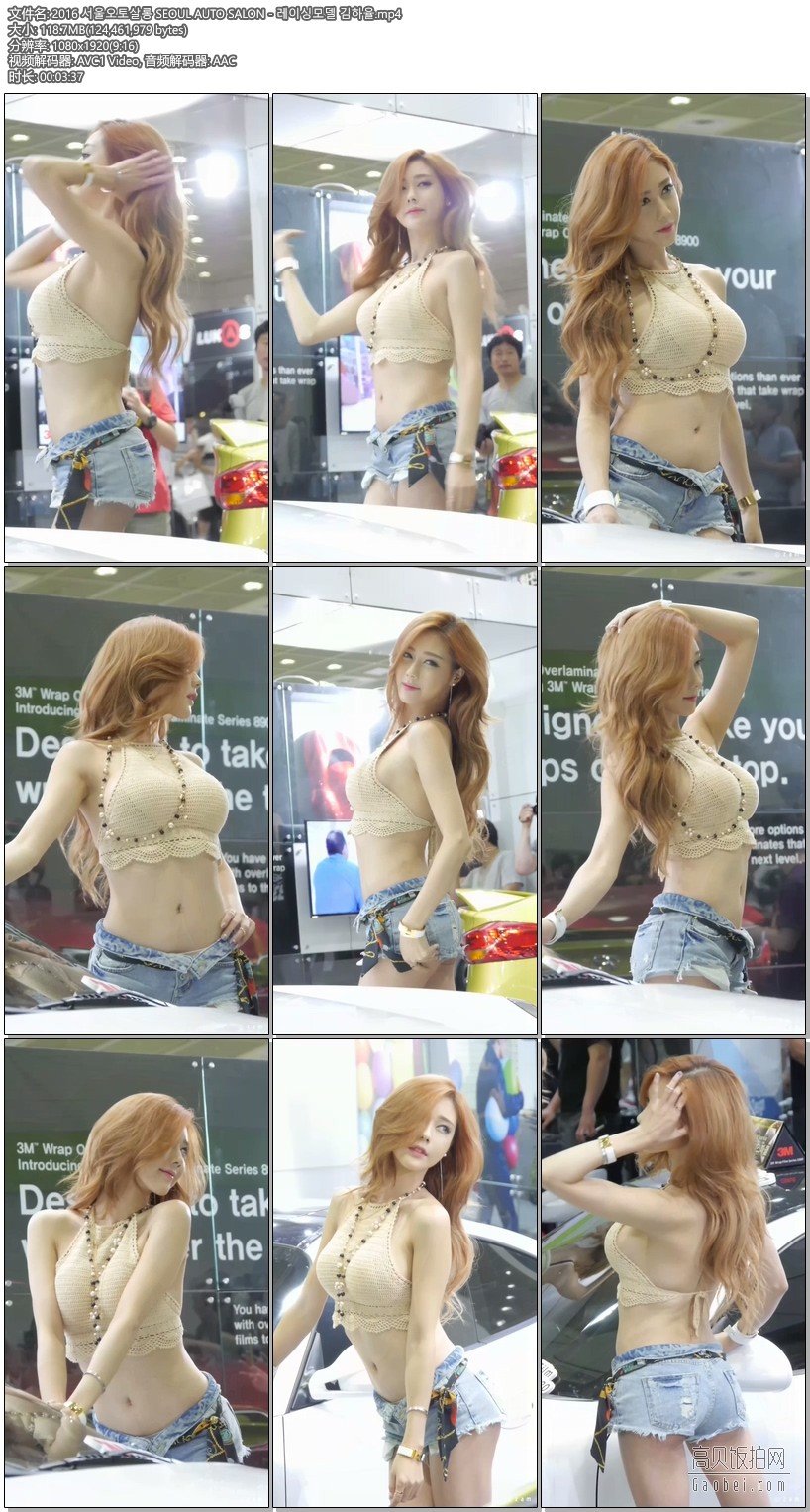 2016 韩国首尔车展美女车模饭拍秀-01【118 MB】
