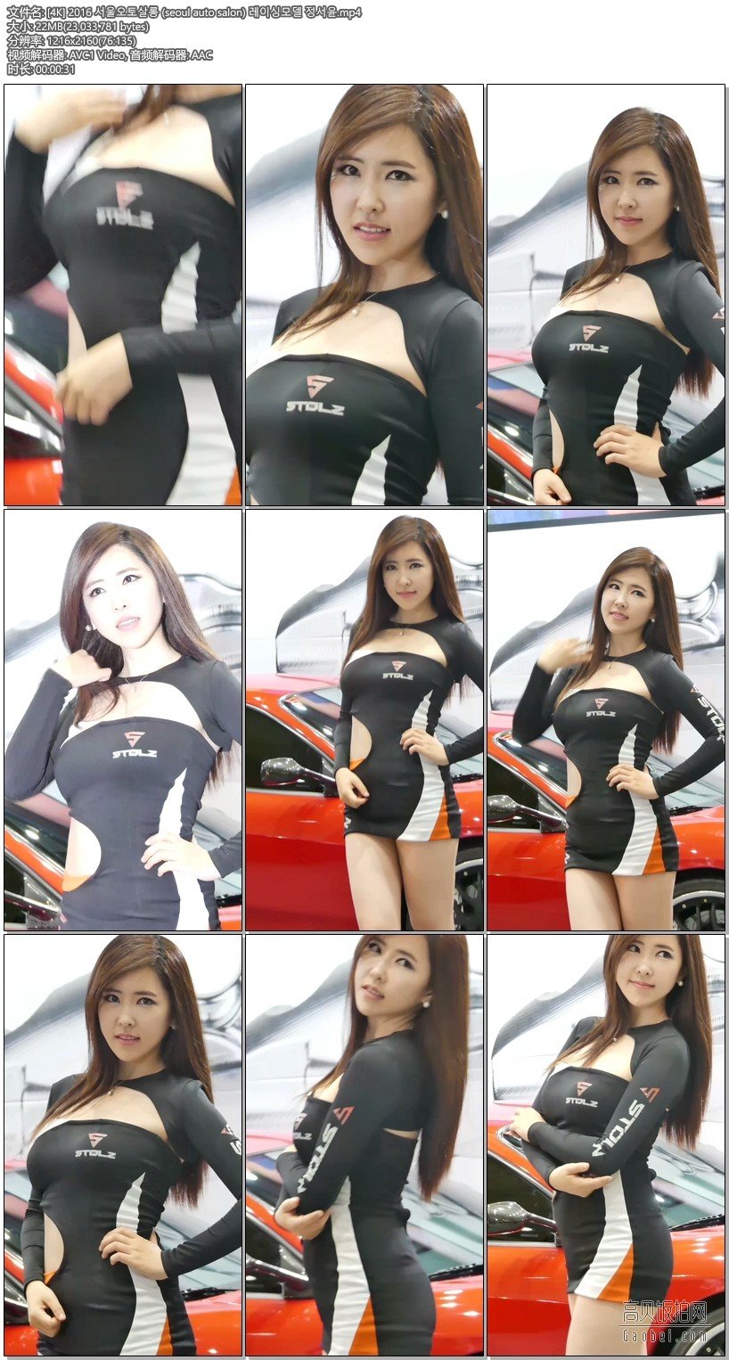 2016 韩国首尔车展4k高清特写美女车模无水印饭拍秀-51【21.9 MB】
