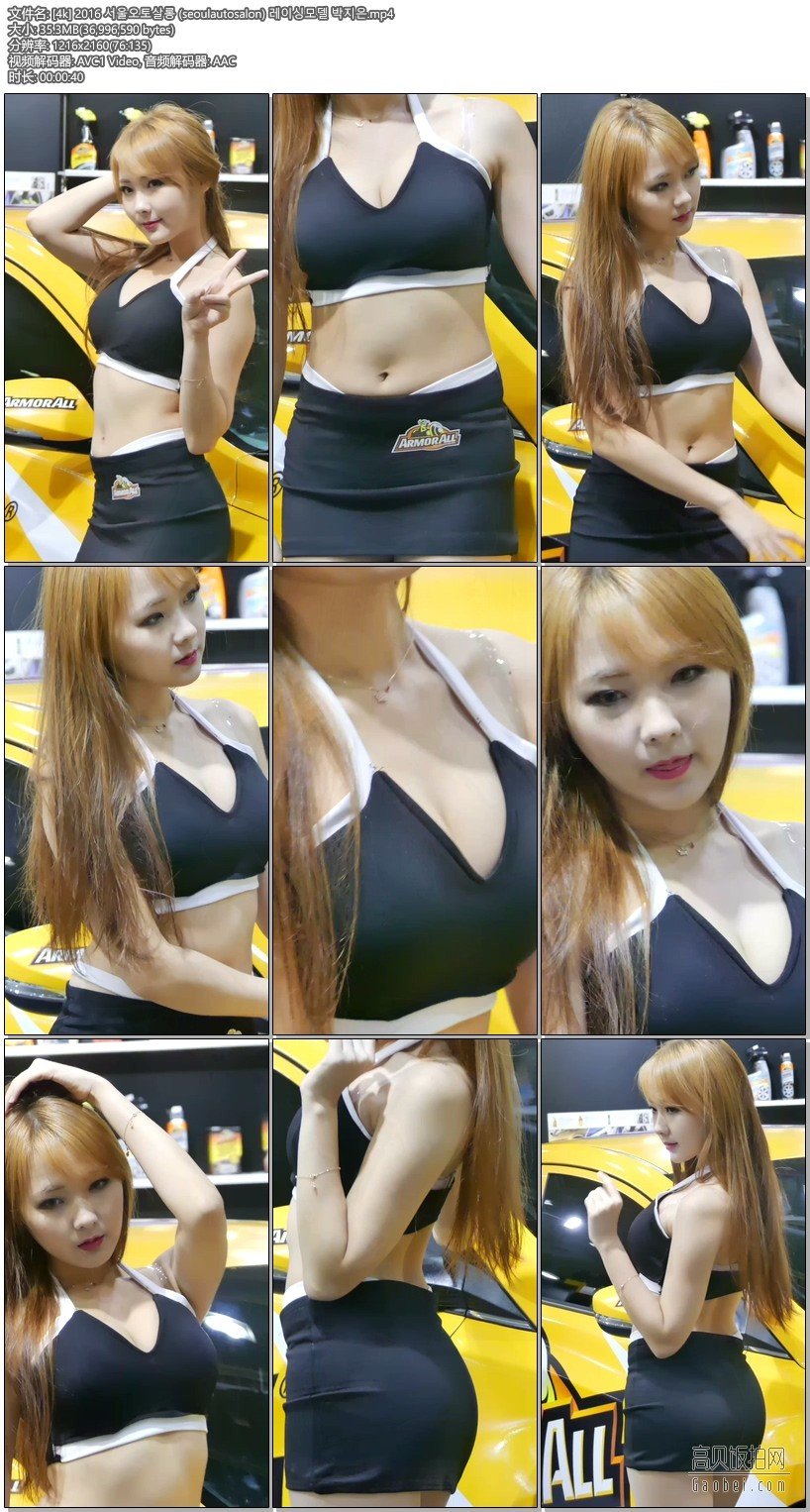 2016 韩国首尔车展4k高清特写美女车模无水印饭拍秀-64【35.2 MB】